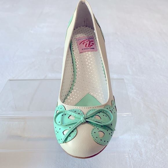 Mint cream PIN UP COUTURE shoes Wiggle-17 - Picture 5 of 16